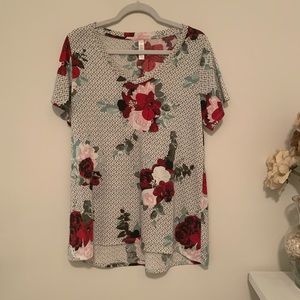 Lularoe Christy Floral Print T Shirt